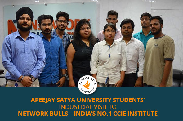 Apeejay Satya University Students' Industrial Visit to Network Bulls - India's No.1 CCIE Institute