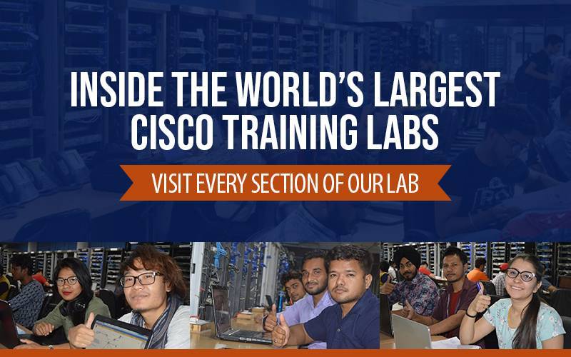 An inside view of the World’s Largest Cisco Networking Training Labs at Network Bulls